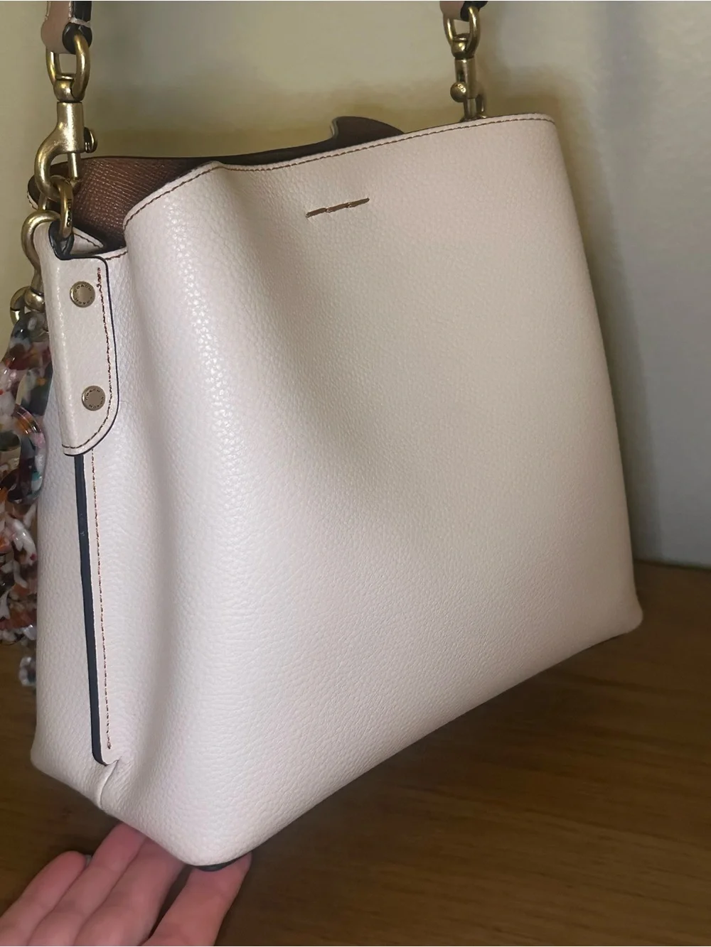 Coach Willow Bucket Bag C3766 Colorblock w/ Added Coach Chain, comes w/ dust bag